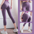 Leggings de yoga sin costura de cintura alta Pantalones deportivos Fitness No Show Show Stretch Capri Leggings